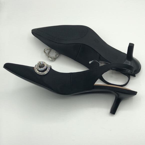 BCBGENERATION  Women's Kitten Heel Pointed Toe Slingback Bow Heels  Sz 7 - Picture 9 of 10